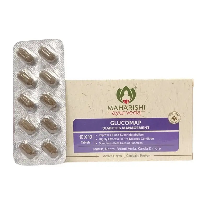 Glucomap Tablet 10's - Potent Formulation for Blood Sugar Management Maharishi Ayurveda