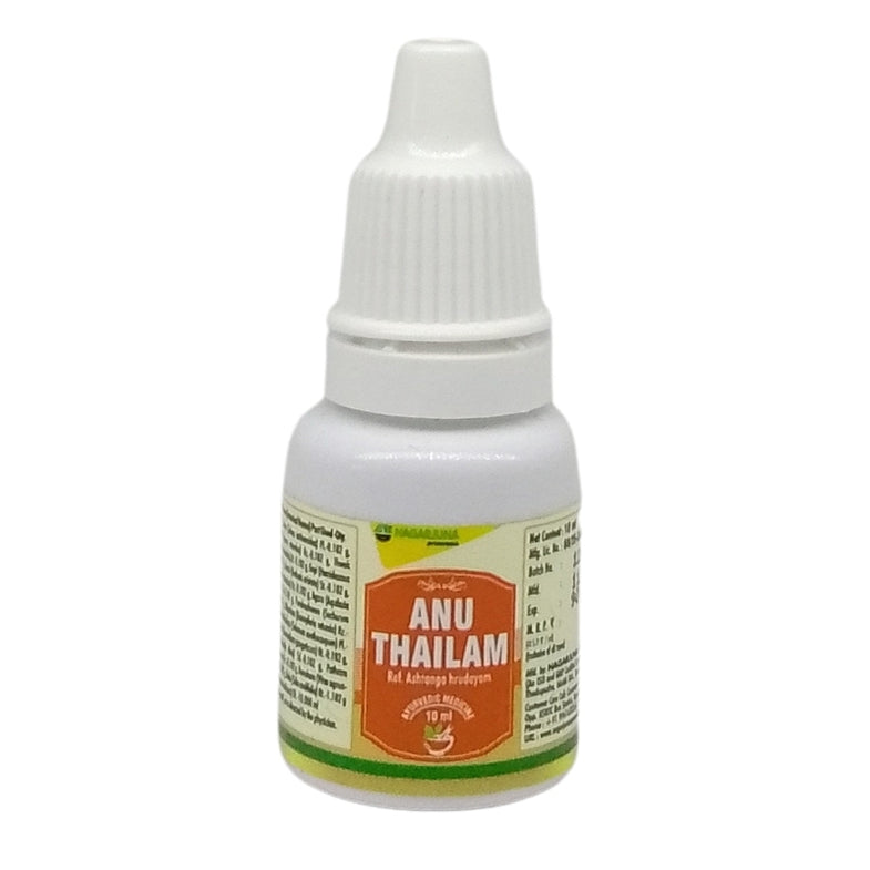 Kit 3 X Kerala Ayurveda ANU Thailam - Huile Nasya 10ml Pour Sinus Et Maux De Tête