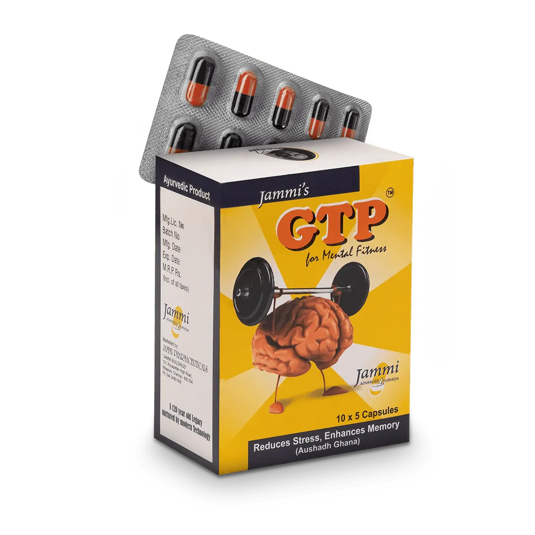 GTP Capsule (10Caps) Jammi Pharma – Ayurvedic Remedy for Stress