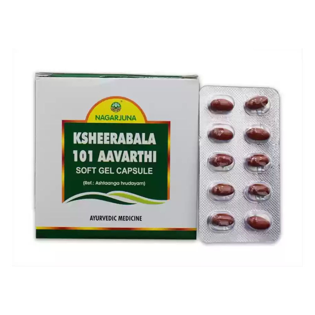 Ksheerabala 101 Avarthi Soft Gel Capsule (10Caps) – Nagarjuna