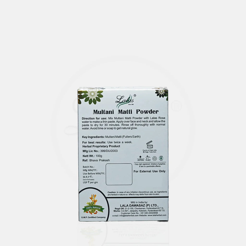 Multani Matti Powder 50g Lalas Herbals