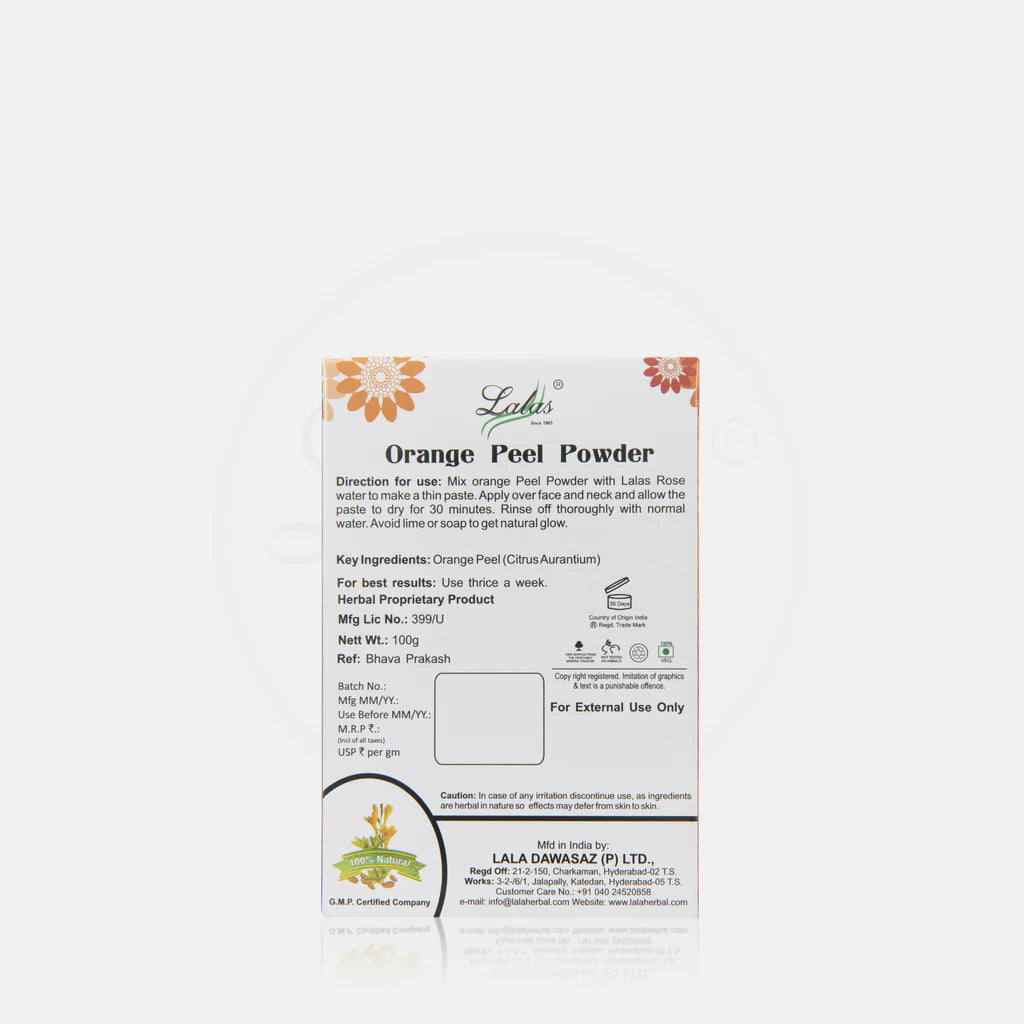 Orange Peel Powder 50g Lalas Herbals