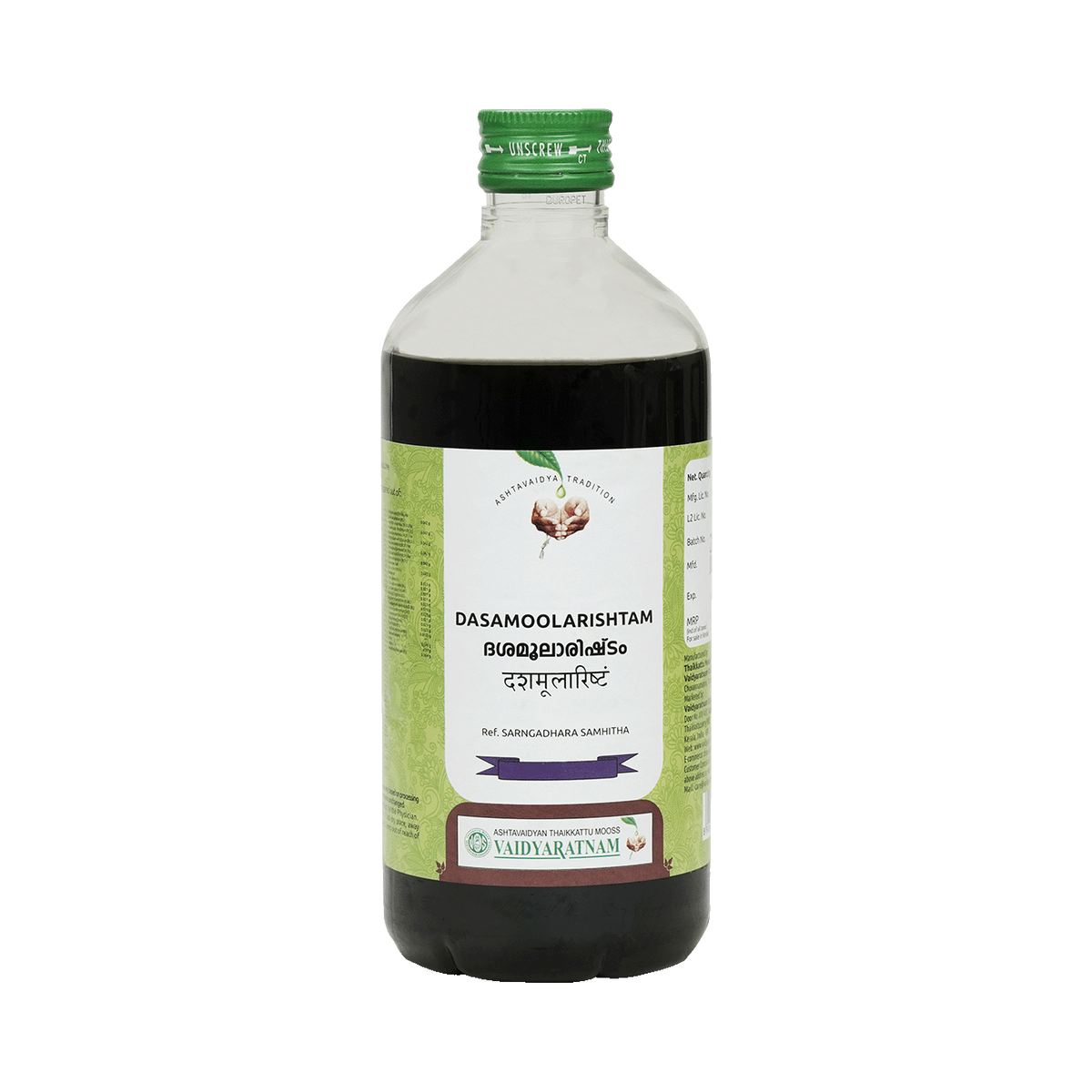 Dasamoolarishtam 450 ml Vaidyaratnam