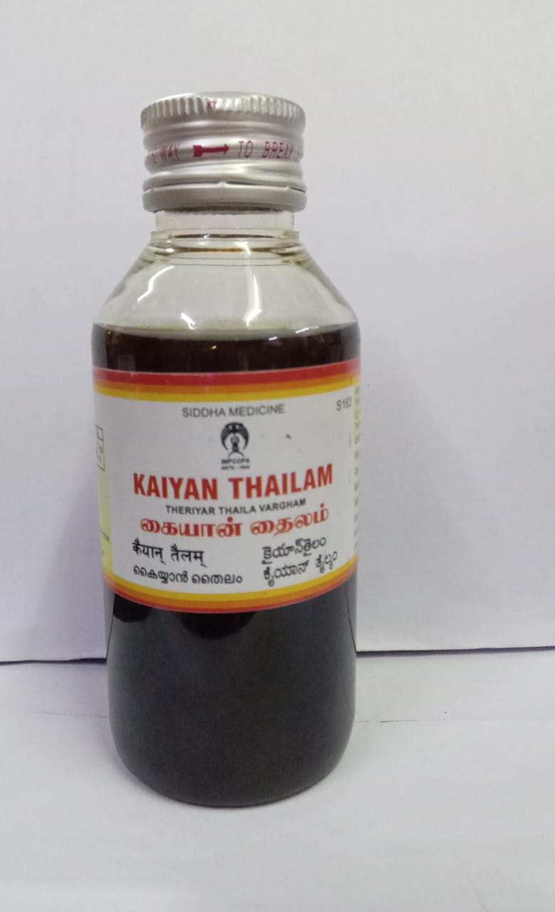 Kaiyan Thailam, Siddha Medicine, 100 ml Impcops