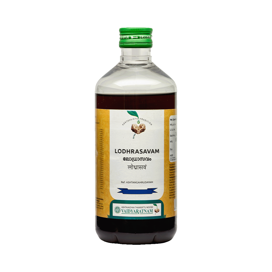 Lodhrasavam 450 ml Vaidyaratnam