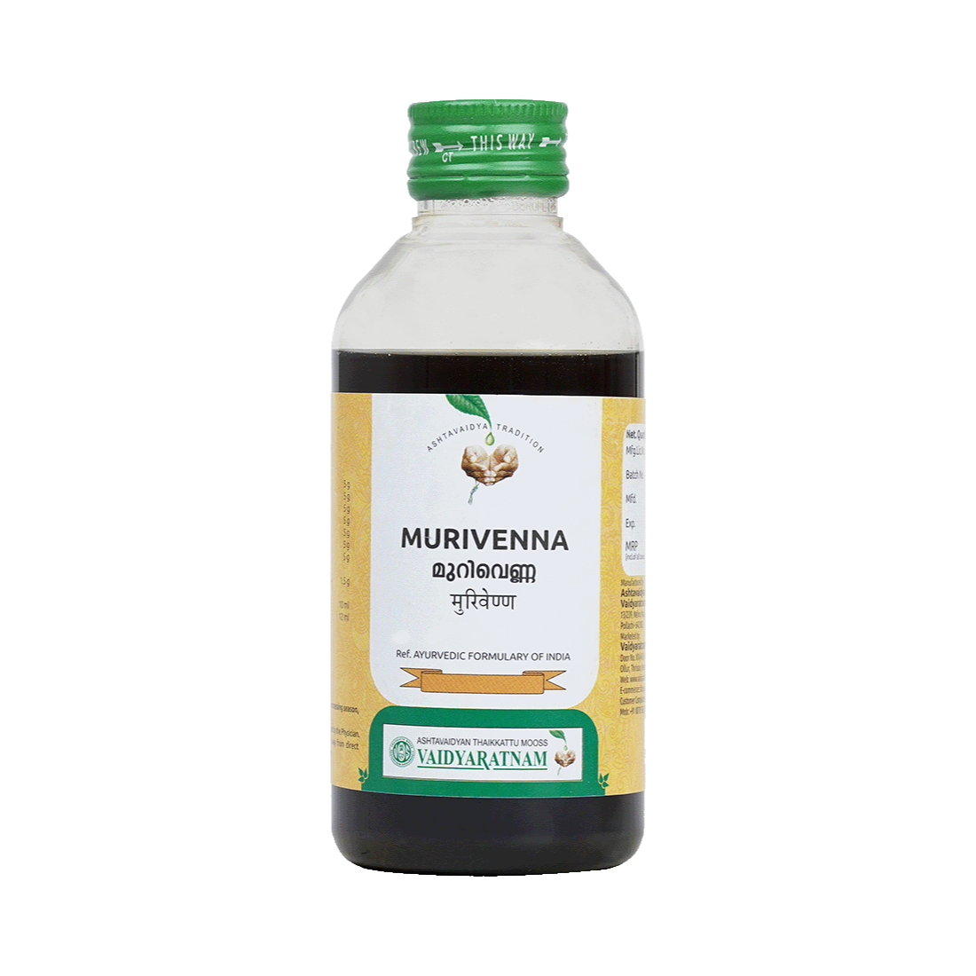Murivenna Oil (200ml) – Vaidyaratnam